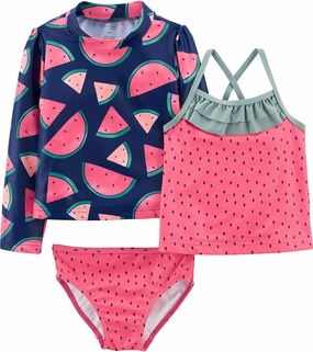 Simple Joys by Carter's Girls' 3-Piece Assorted Rashguard Sets