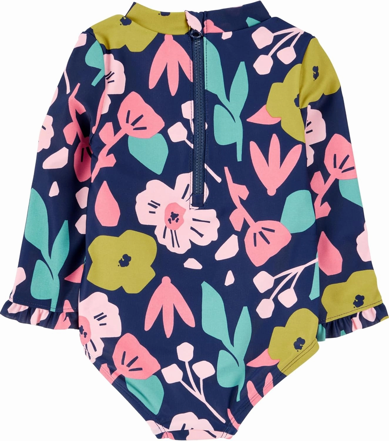 Simple Joys by Carter's Girls' Long Sleeve Zipper One Piece Swimsuit