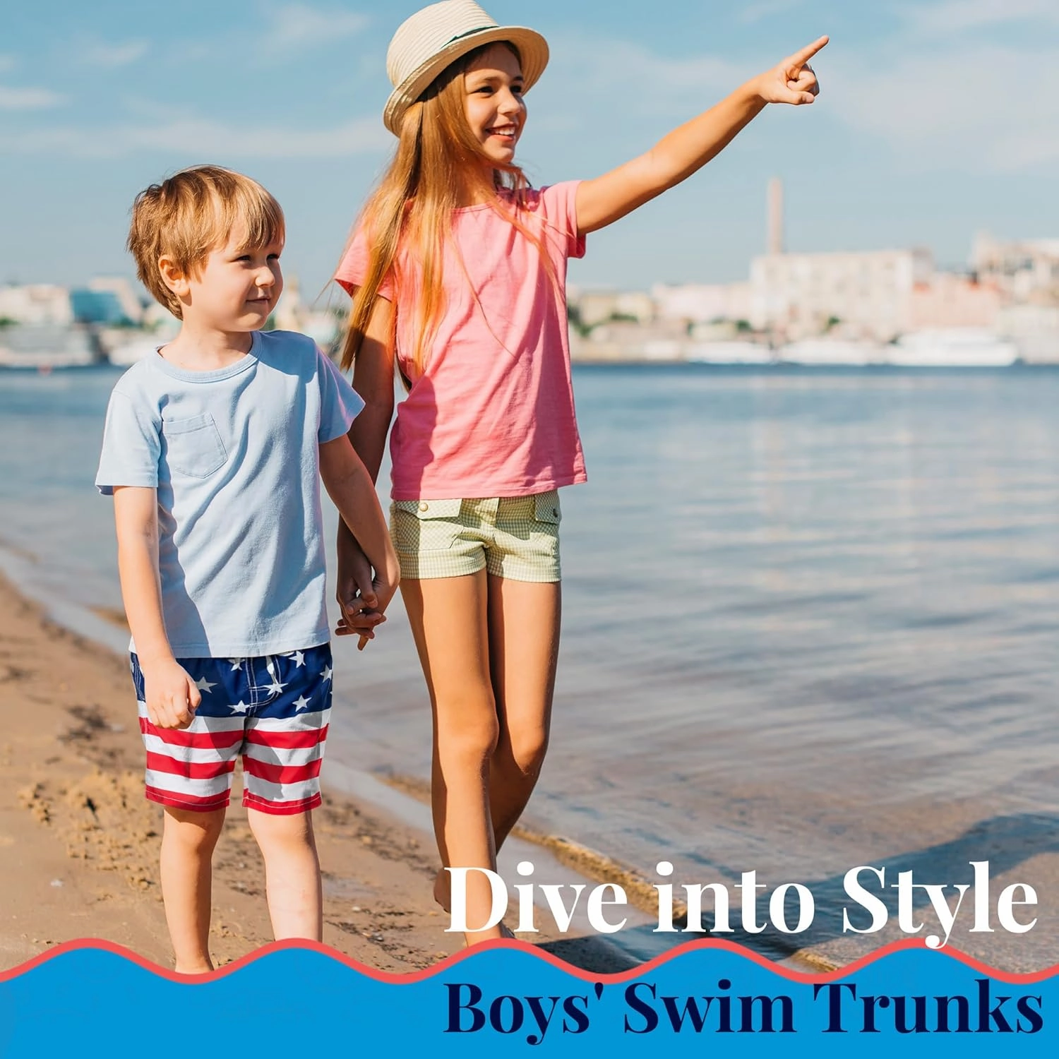 SIX ISLANDS Boys Swim Trunks - Quick-Dry, Comfortable, Ages 5/6 to 18/20 - Fun Patterns, Durable Design Boys Bathing Suit