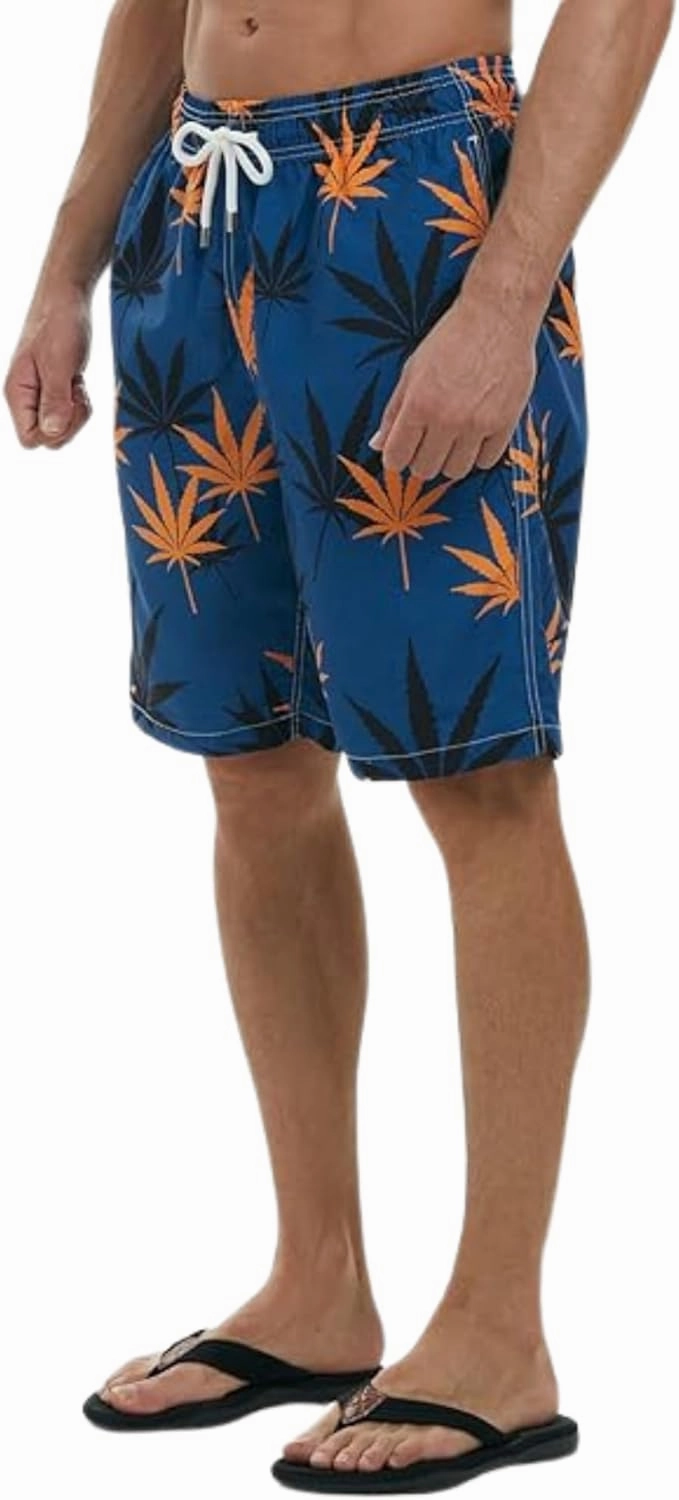 SIX ISLANDS Quick-Dry Swim Trunks - Comfortable Mens Boardshorts, 9" Inseam, Variety of Tropical & Classic Designs