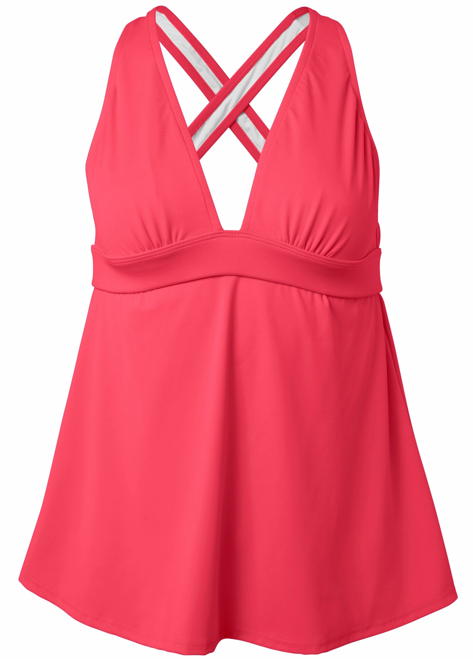 Sleek Flowing Tankini Top - Sunset Pink