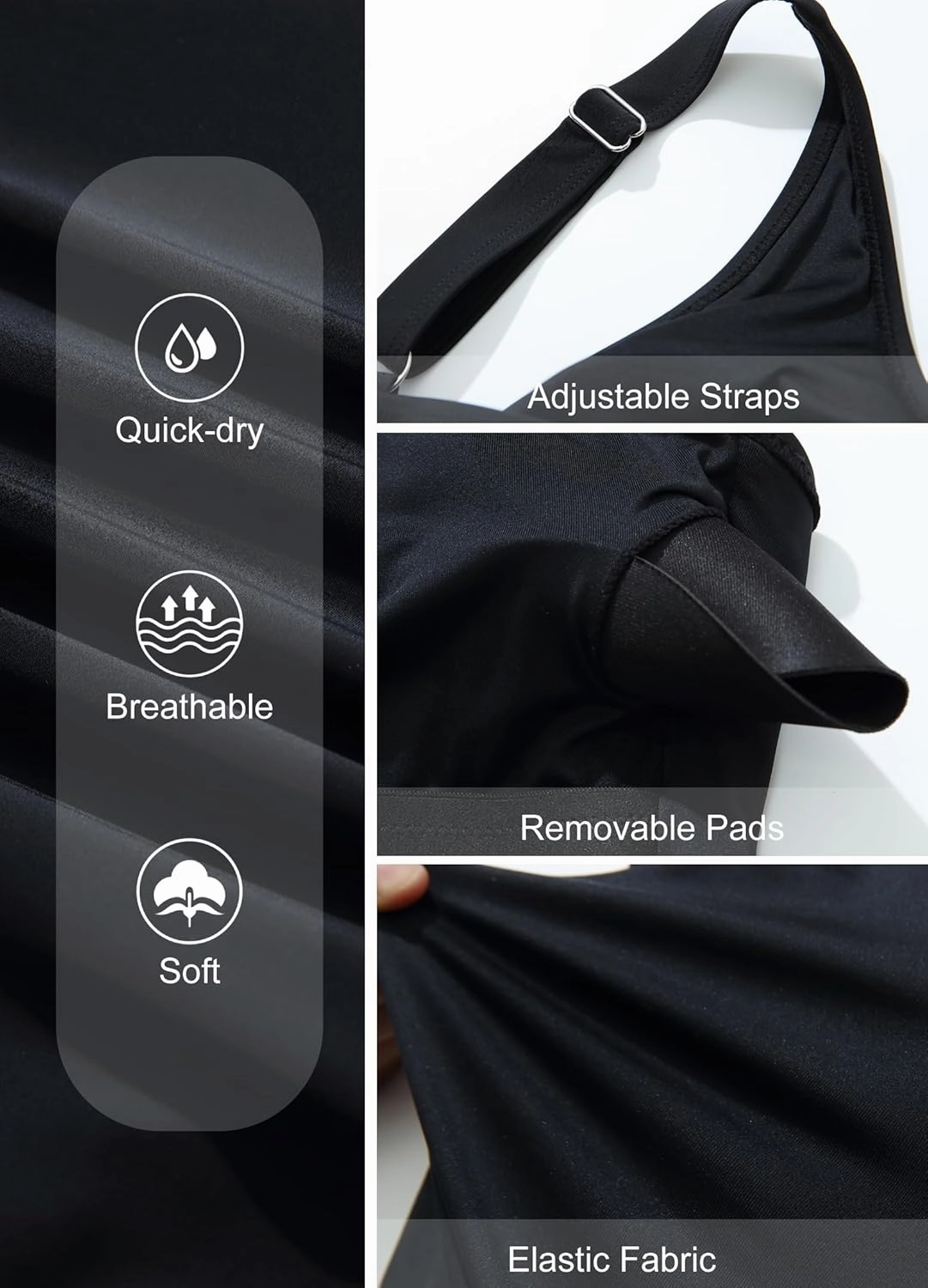 Smismivo Strapless Tummy Control Swimsuits for Women Bandeau Tube Top Slimming One Piece Bathing Suit Color Block Swimwear