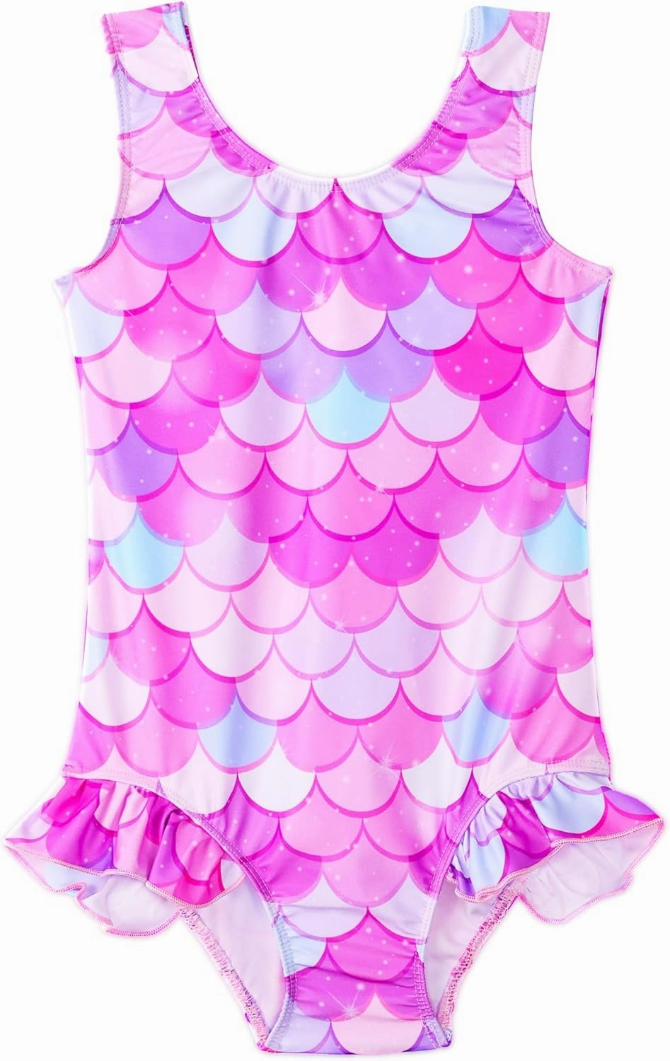 Snowheart Girls Bathing Suit Toddler Swimsuit Girl Hawaiian Floral Ruffle One-Piece Breathable Swimwear 4-10T