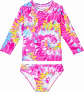 Snowheart Girls Rash Guard Sets Long Sleeves Swimsuit 2 Pieces Tankini Bathing Suit Swimwear for Girls 3-12 Years