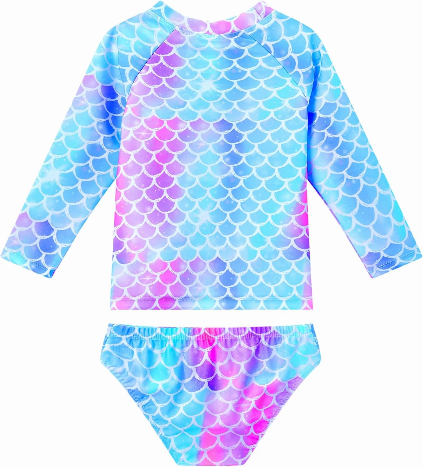 Snowheart Girls Rash Guard Sets Long Sleeves Swimsuit 2 Pieces Tankini Bathing Suit Swimwear for Girls 3-12 Years