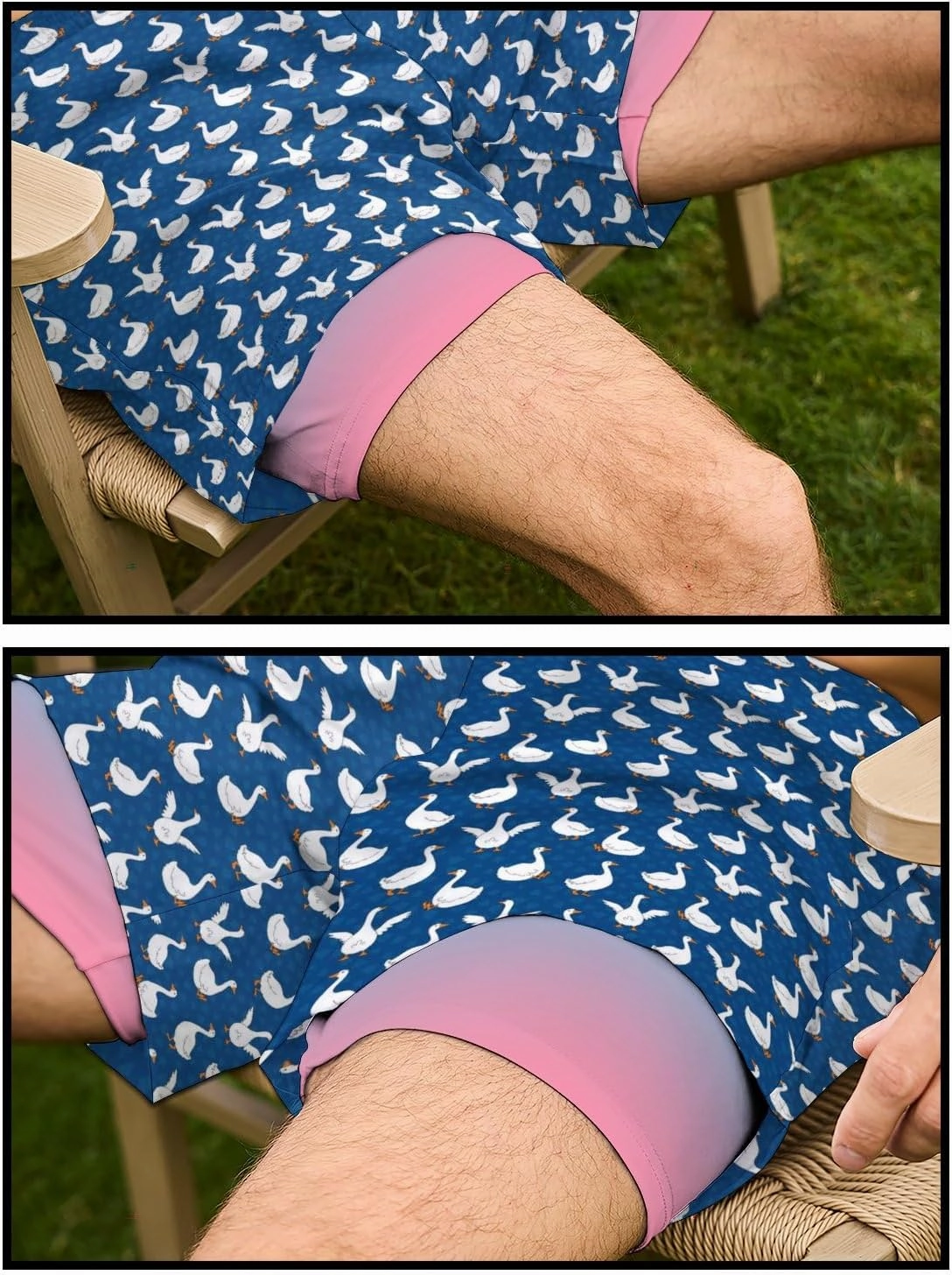 Socira Men's Swim Trunks with Compression Liner, Quick Dry Mens 2 in 1 Swimming Trunks Men Beach Bathing Suits Swimsuit