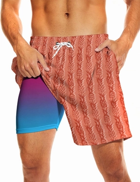 Socira Men's Swim Trunks with Compression Liner, Quick Dry Mens 2 in 1 Swimming Trunks Men Beach Bathing Suits Swimsuit