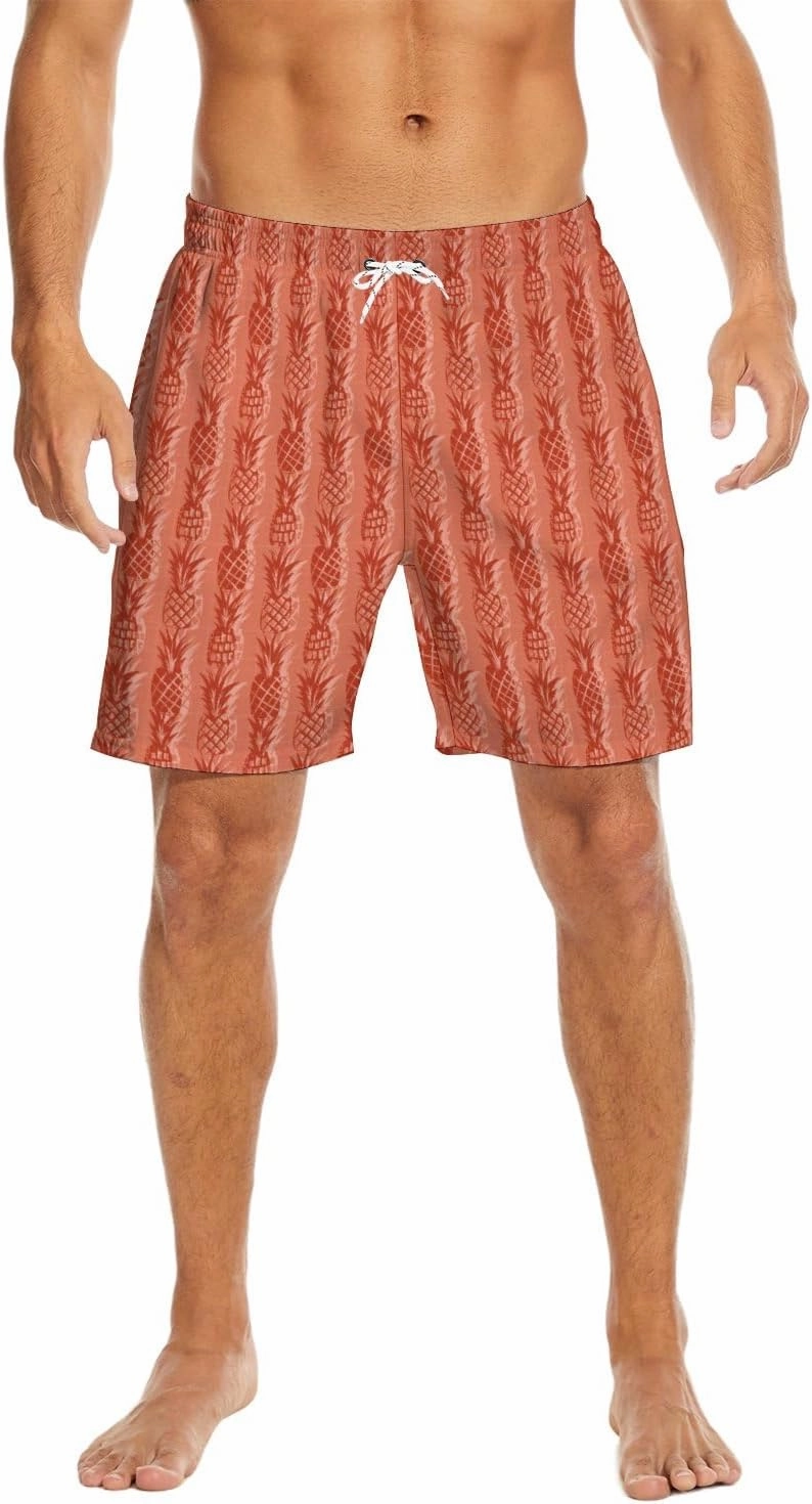 Socira Men's Swim Trunks with Compression Liner, Quick Dry Mens 2 in 1 Swimming Trunks Men Beach Bathing Suits Swimsuit