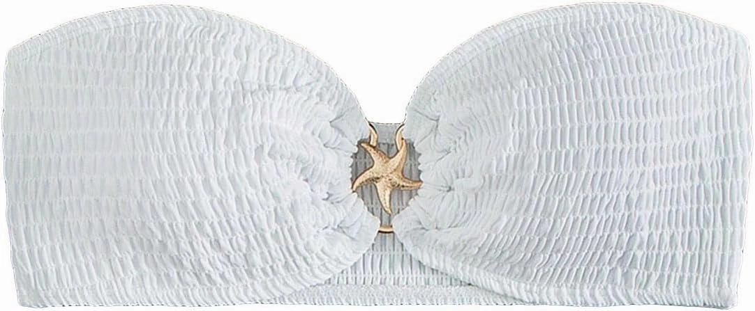 SOLY HUX Women's Bandeau Bikini Top Strapless Swimsuit O Ring Bathing Suit Tube Top