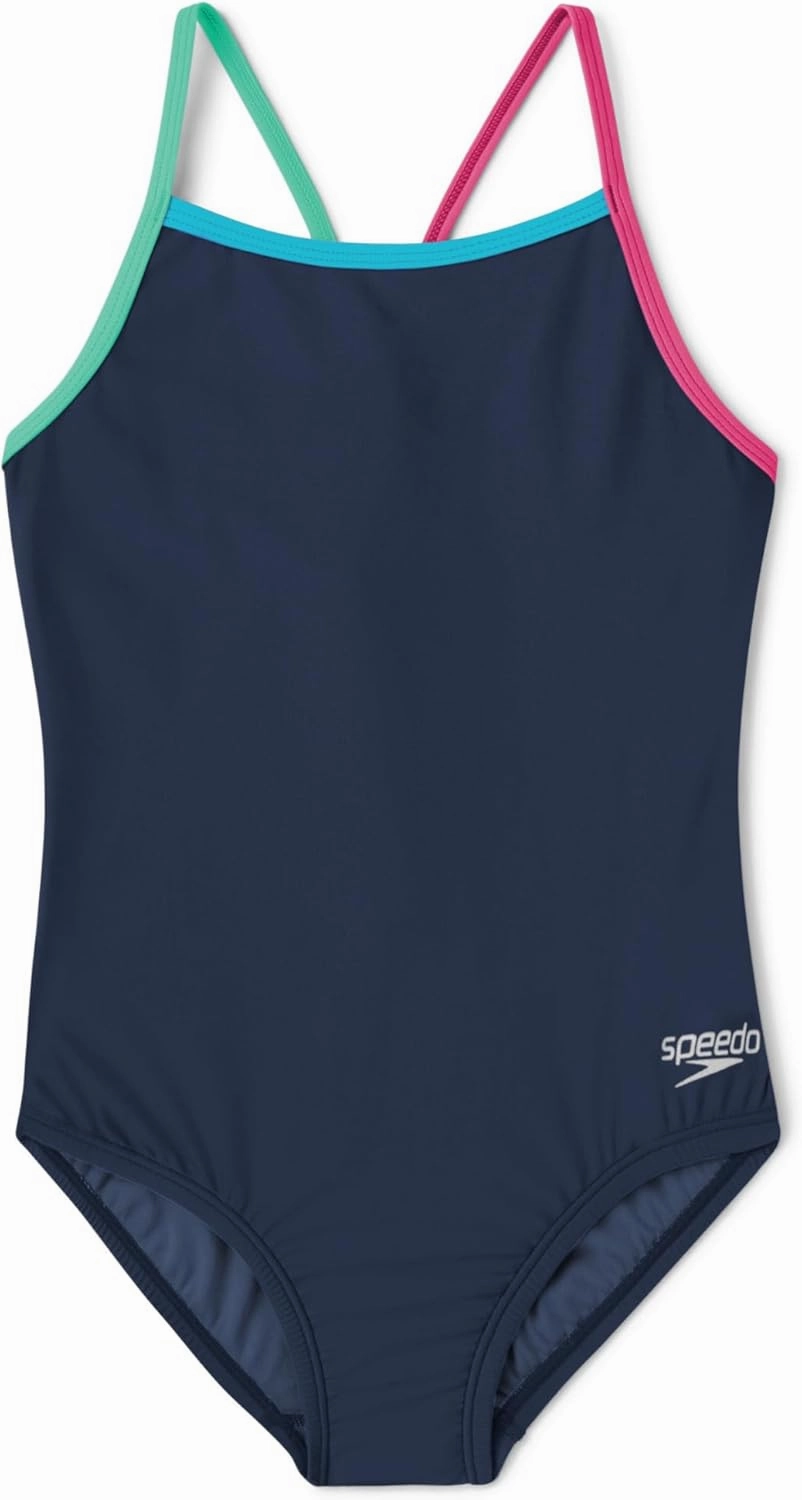 Speedo Girl's Swimsuit One Piece Thin Straps