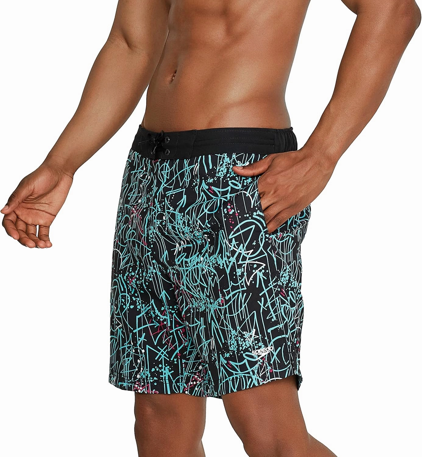 Speedo Men's Swim Trunk Knee Length Boardshort Bondi Printed