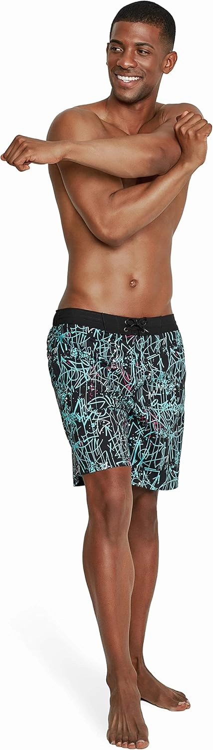 Speedo Men's Swim Trunk Knee Length Boardshort Bondi Printed