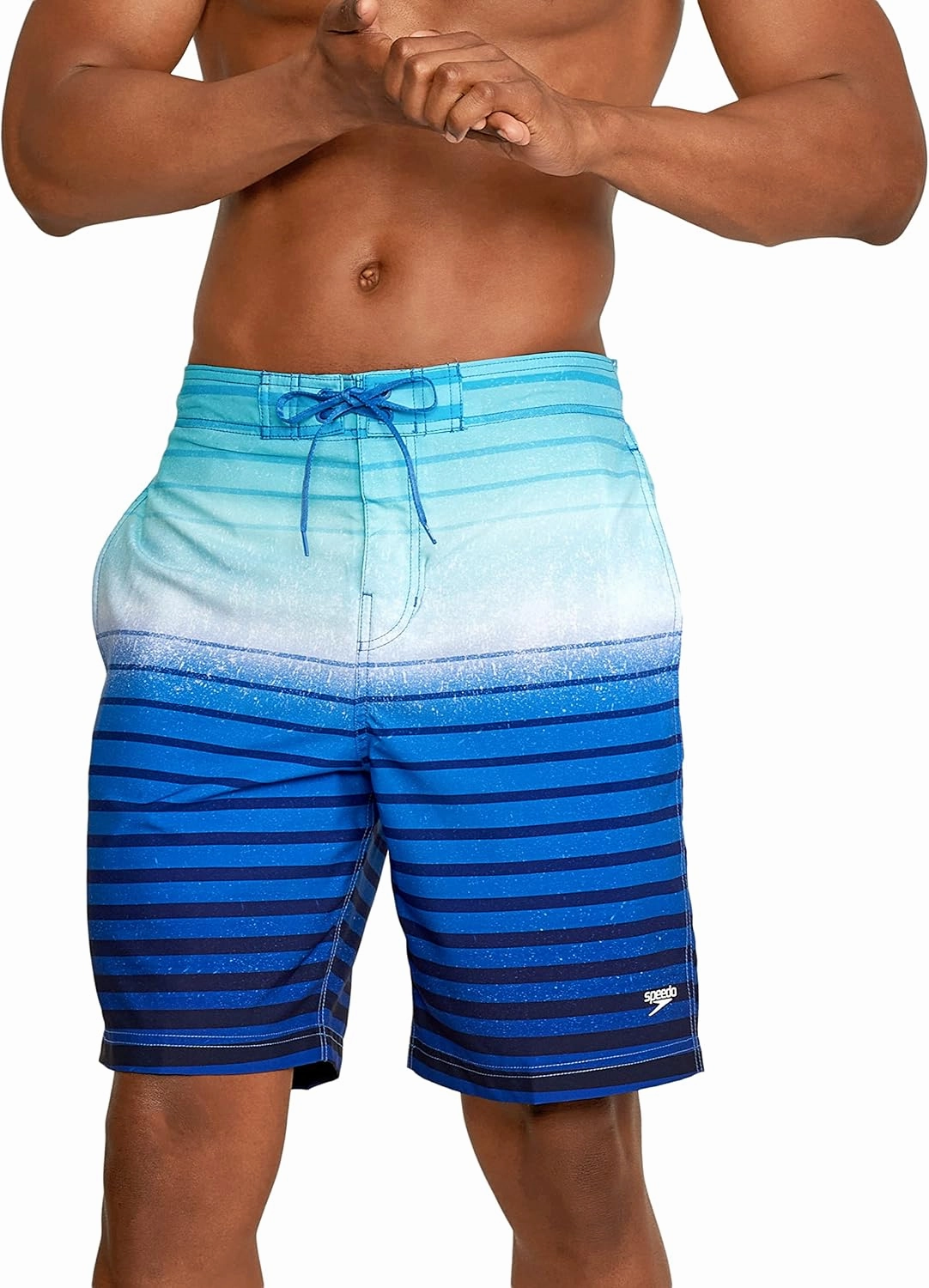 Speedo Men's Swim Trunk Knee Length Boardshort Bondi Striped