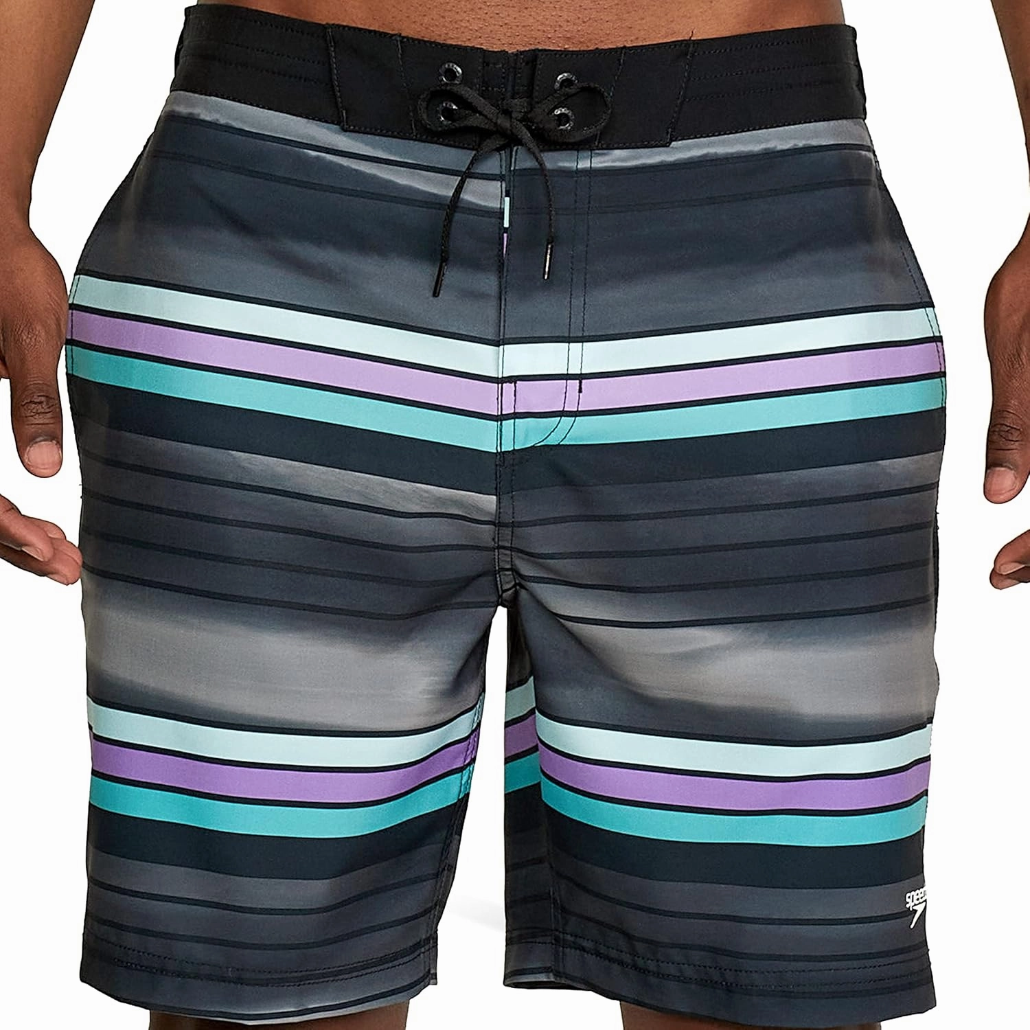 Speedo Men's Swim Trunk Knee Length Boardshort Bondi Striped