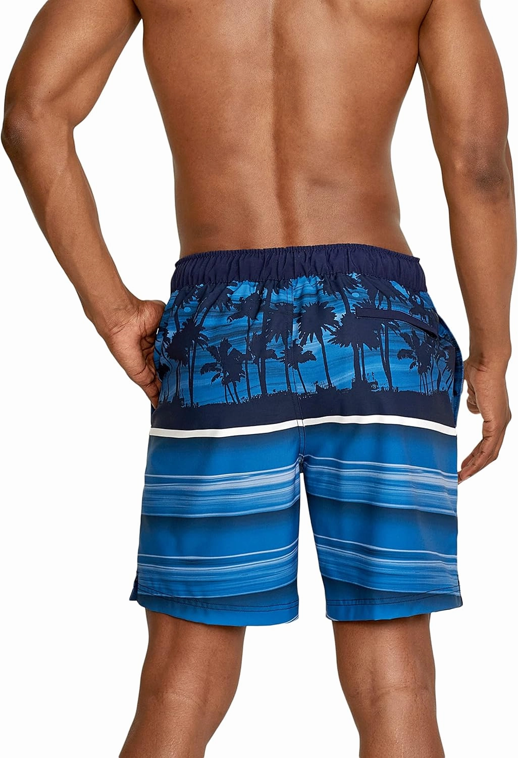 Speedo Men's Swim Trunk Knee Length Boardshort Bondi Striped