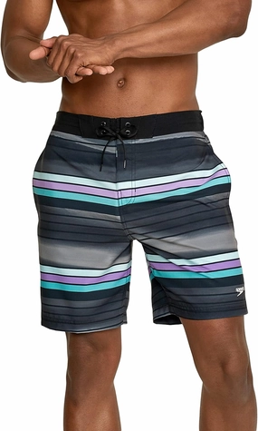 Speedo Men's Swim Trunk Knee Length Boardshort Bondi Striped