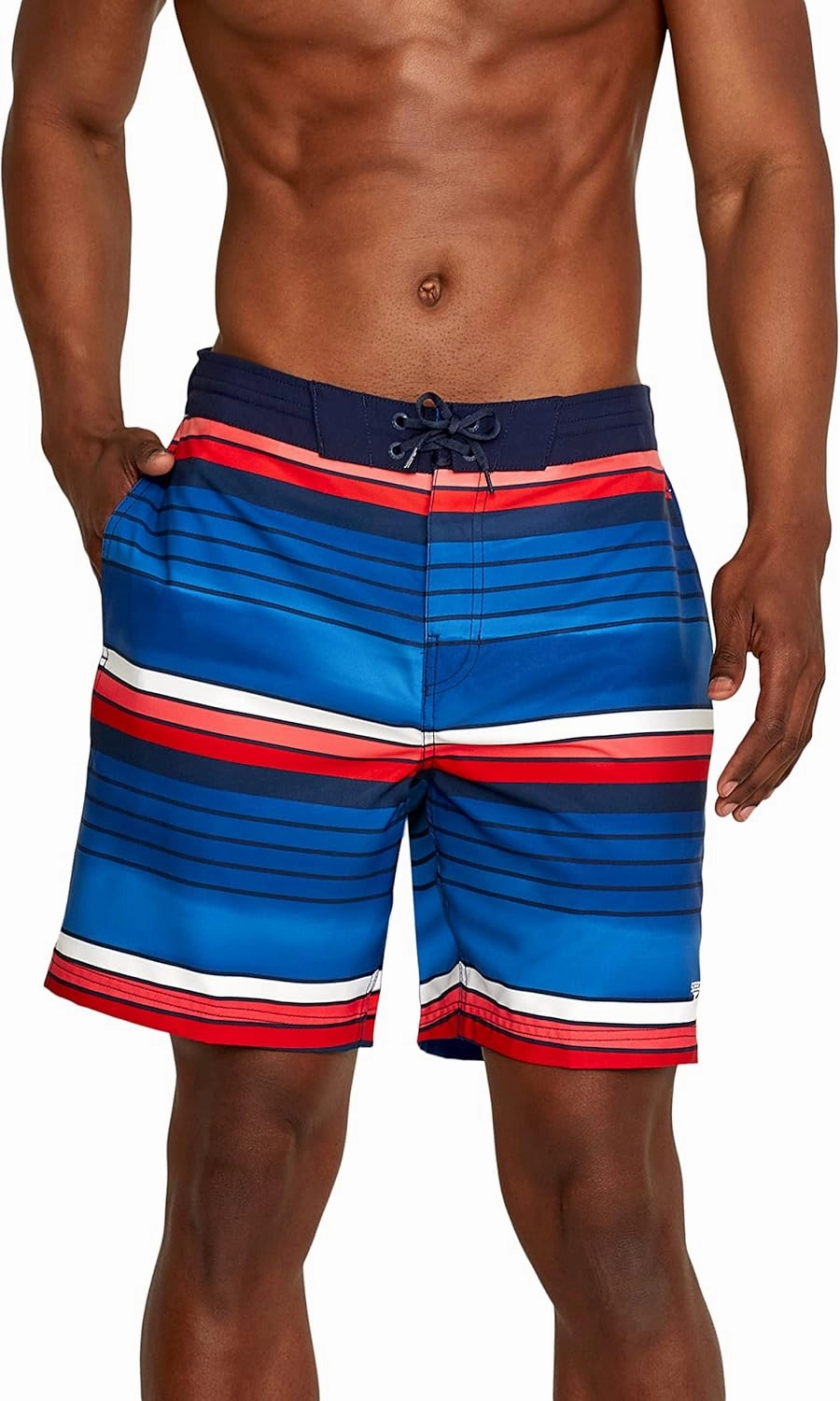Speedo Men's Swim Trunk Knee Length Boardshort Bondi Striped