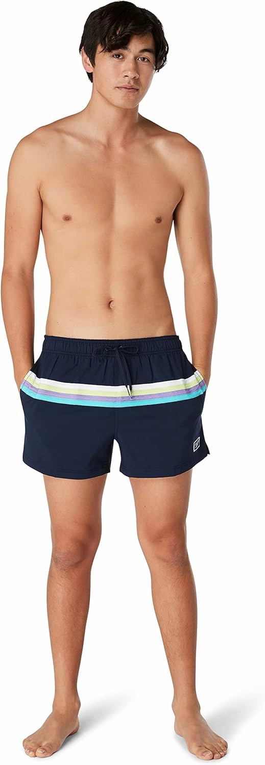 Speedo Men's Swim Trunk Short Length Redondo Striped