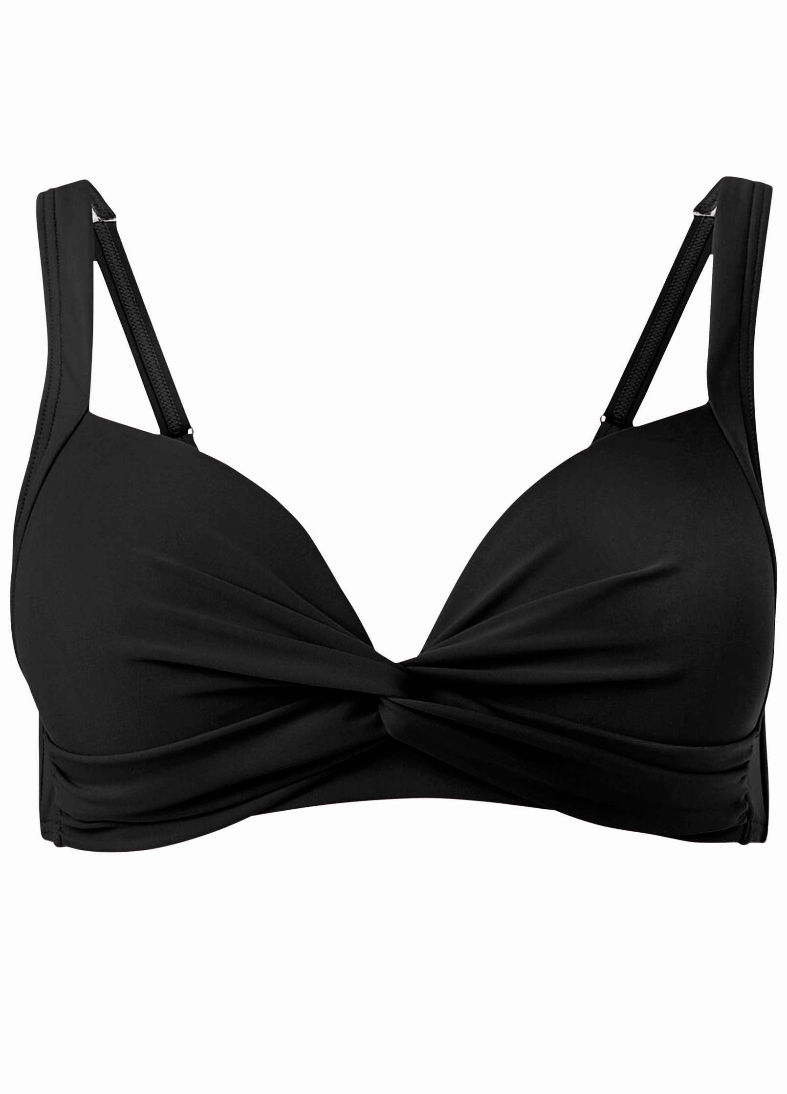 St Lucia Twist Front Top - Black Beauty