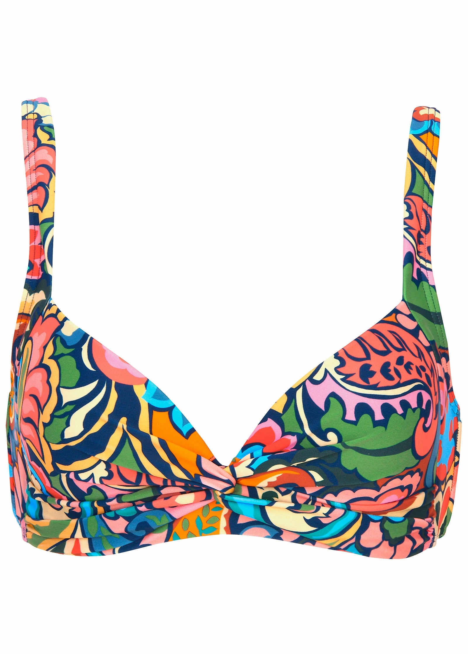 St Lucia Twist Front Top - Fiesta Paisley