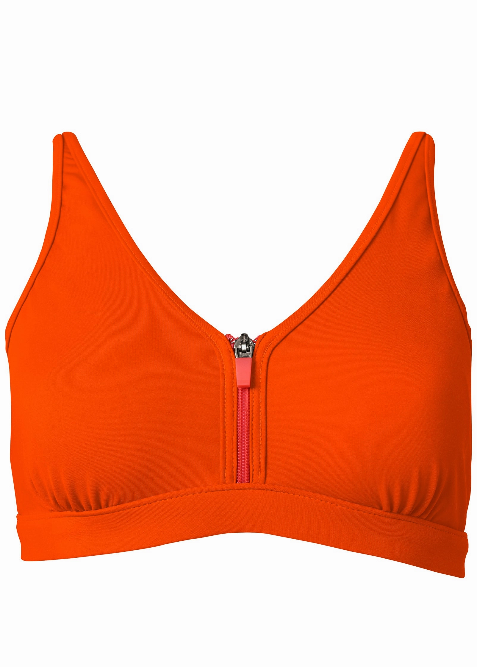 St Tropez Zip Up Top - Burnt Orange