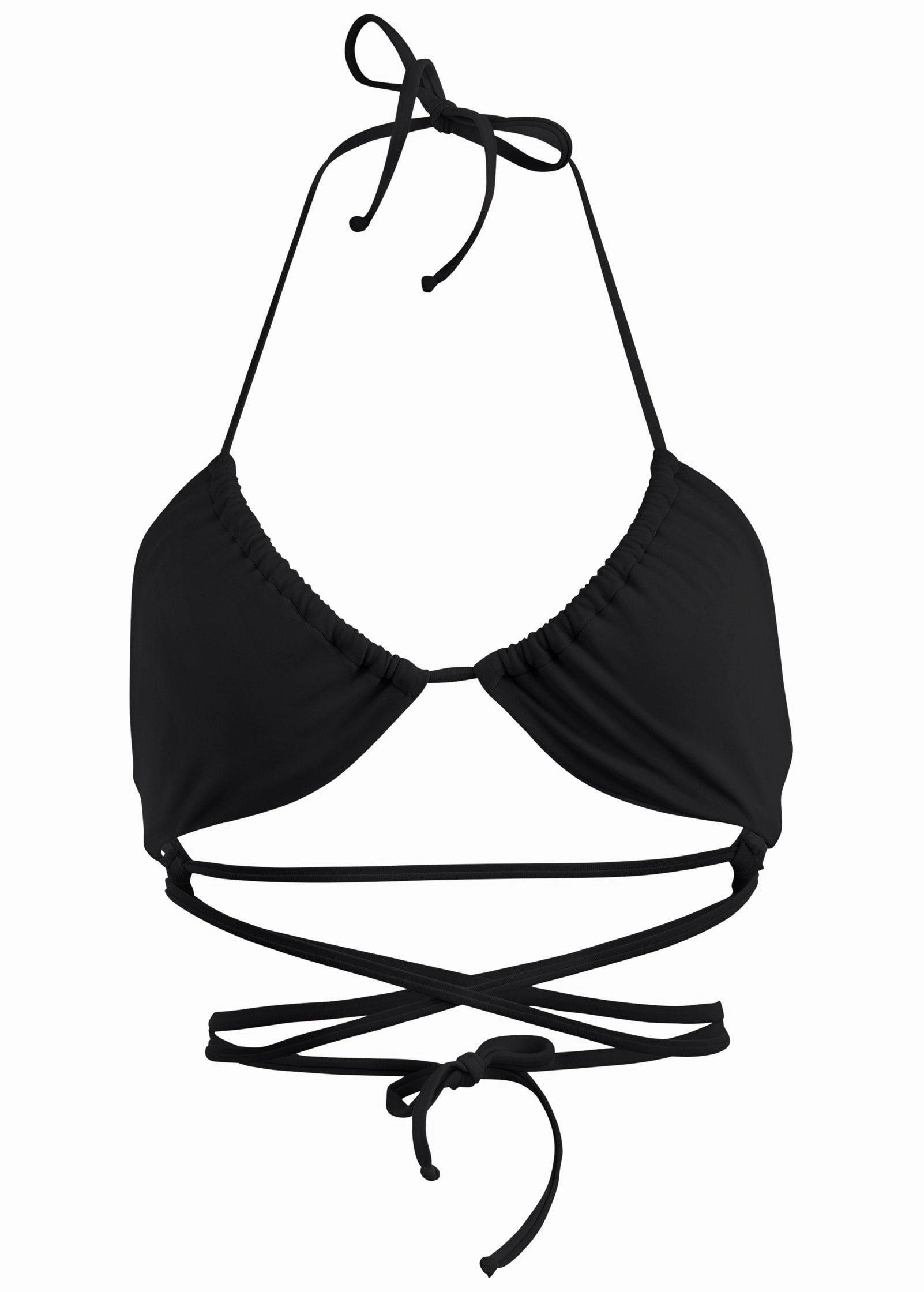 Strappy Ibiza Triangle Top - Black Beauty