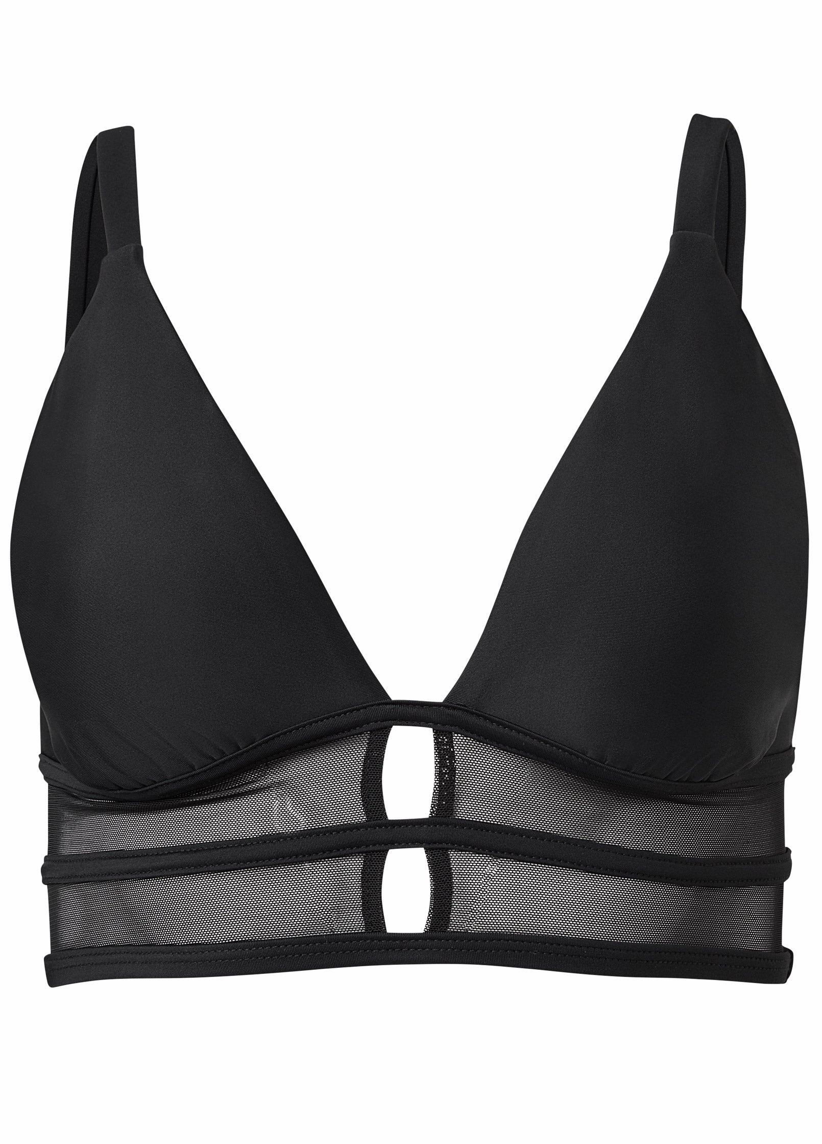 Strappy Long Line Top - Black Beauty
