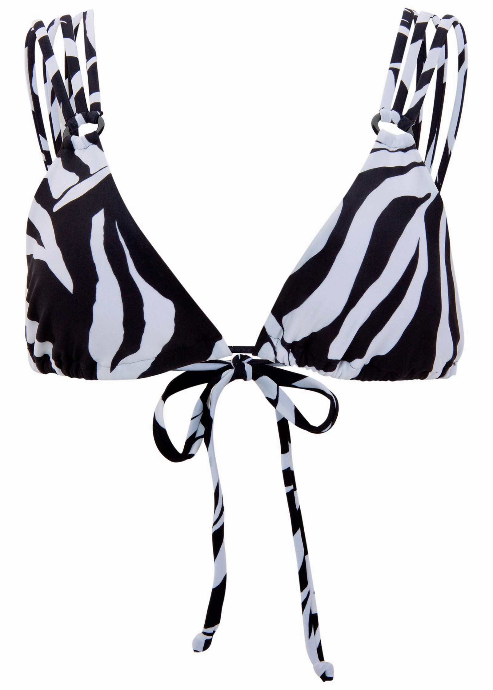 Strappy Triangle Bikini Top - Ocean Bliss