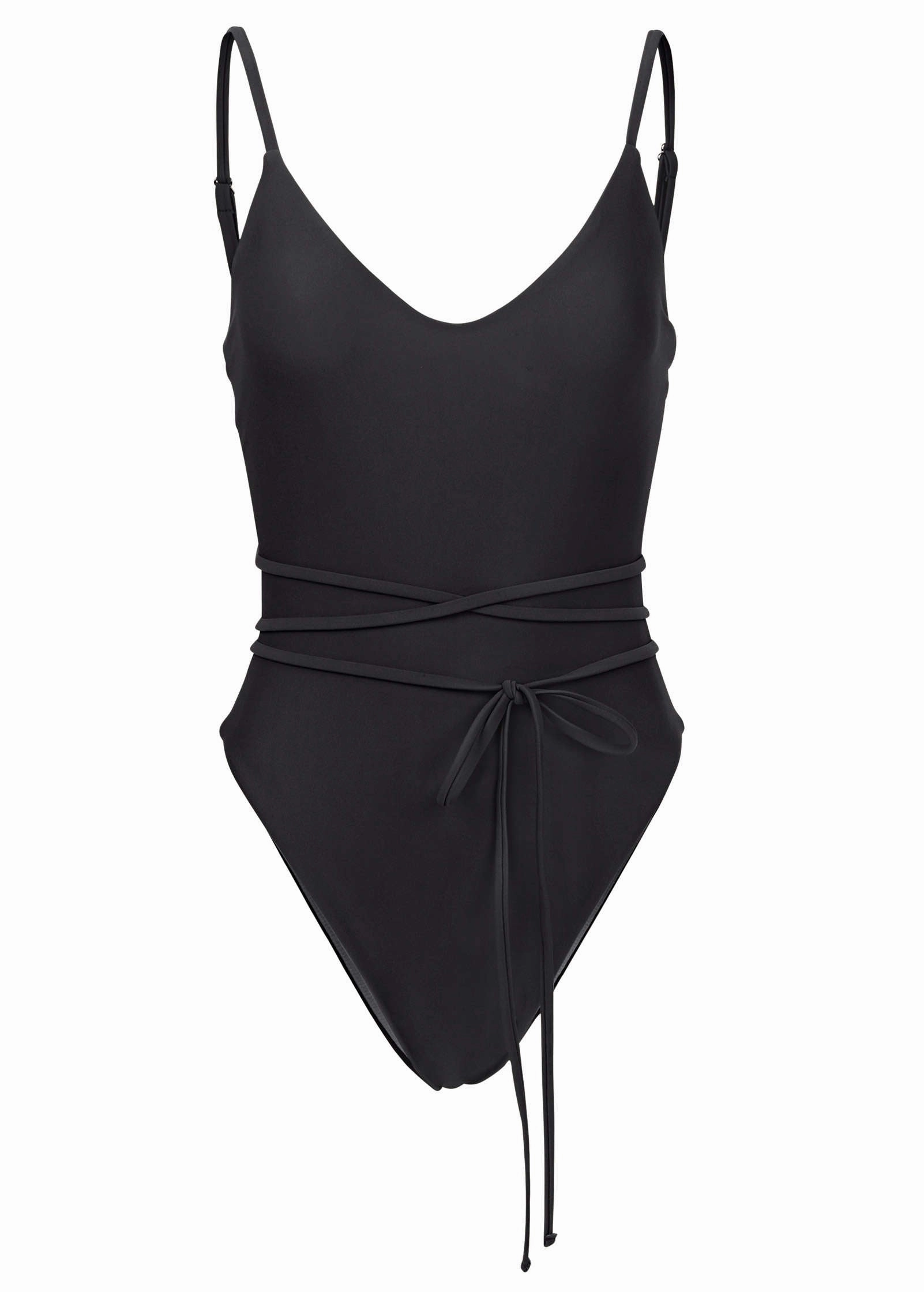Strappy Tulum High Leg One-Piece - Black