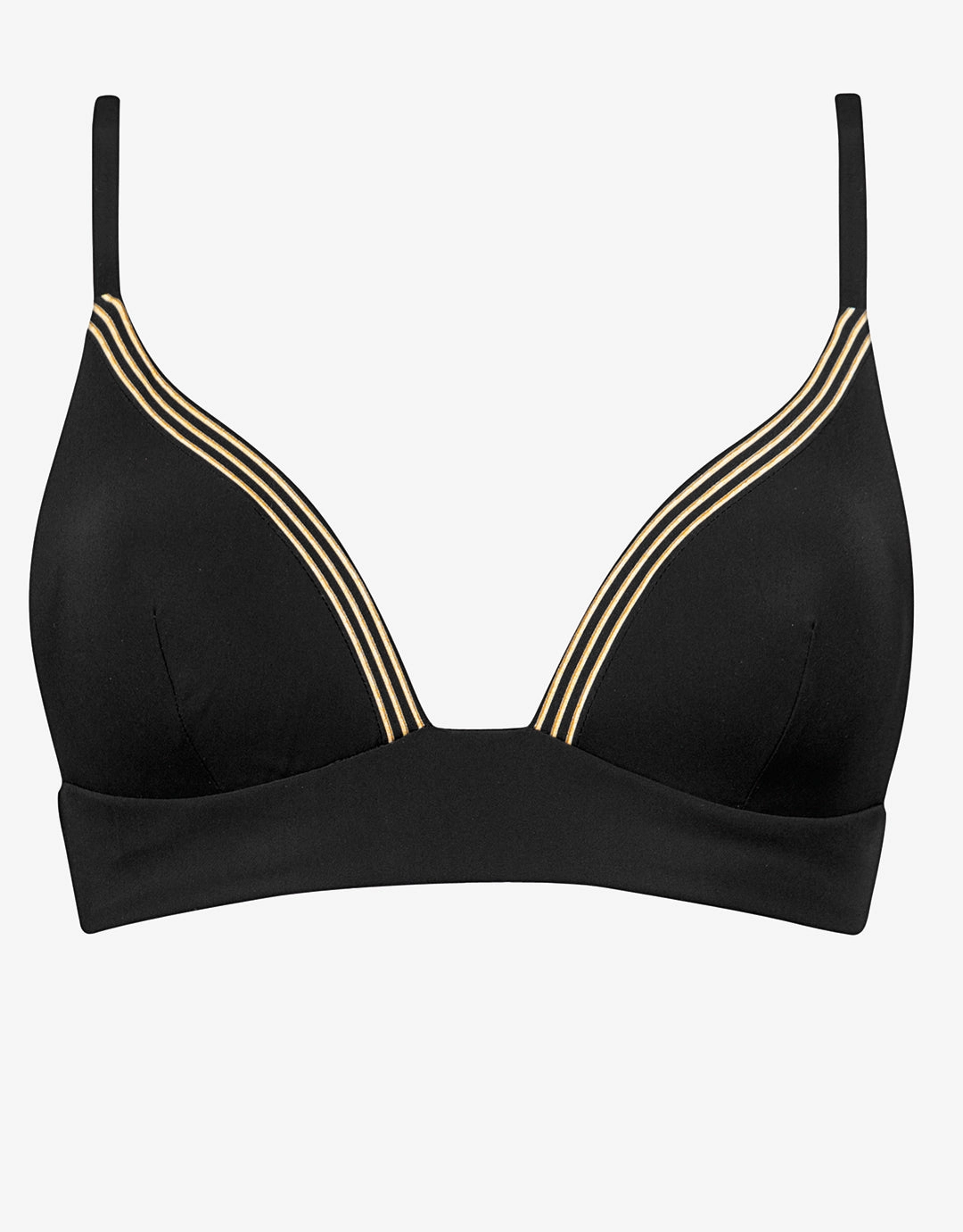 Stratum Bralette Bikini Top - Black Sand