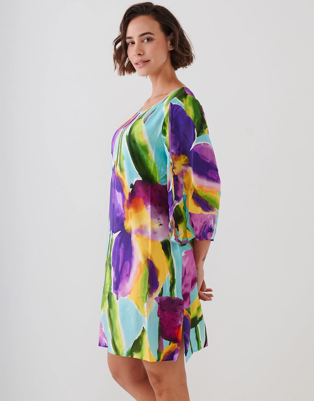 Summer Aquarelle Tunic - Aqua Iris