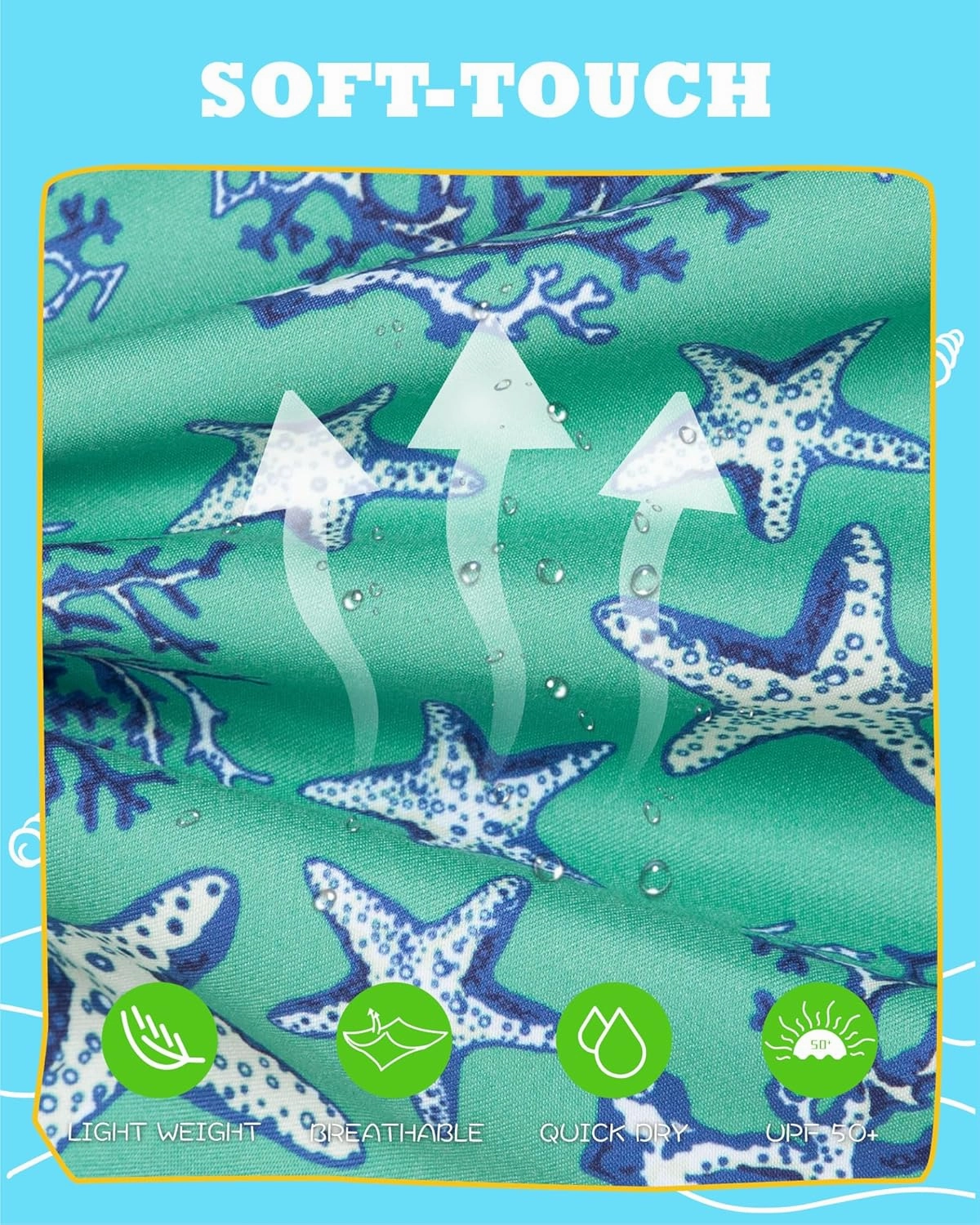 SURF CUZ Boys Swim Trunks Retro Toddler Boy Swimsuit Shorts Quick Dry Swimming Trunks Bathing Suit