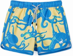SURF CUZ Boys Swim Trunks Retro Toddler Boy Swimsuit Shorts Quick Dry Swimming Trunks Bathing Suit