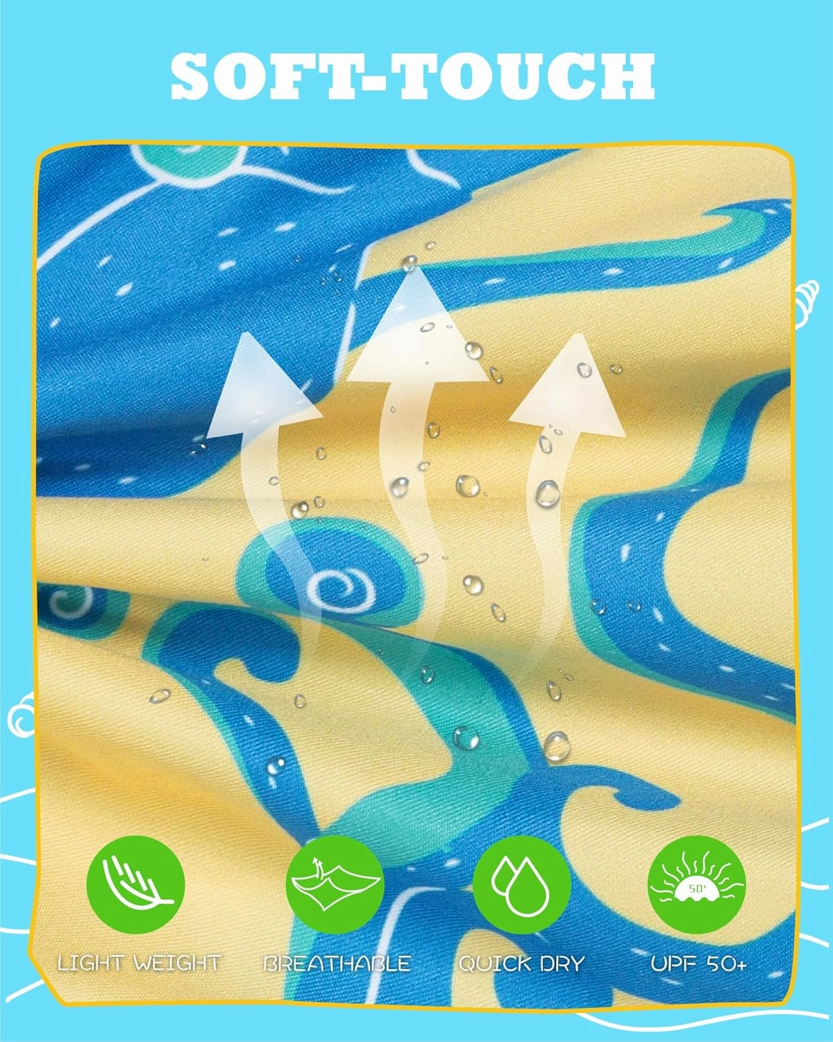 SURF CUZ Boys Swim Trunks Retro Toddler Boy Swimsuit Shorts Quick Dry Swimming Trunks Bathing Suit