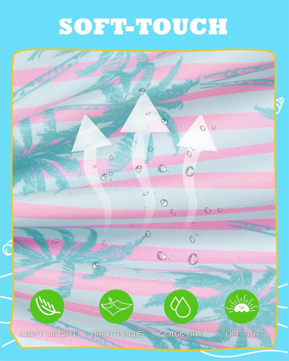 SURF CUZ Boys Swim Trunks Retro Toddler Boy Swimsuit Shorts Quick Dry Swimming Trunks Bathing Suit