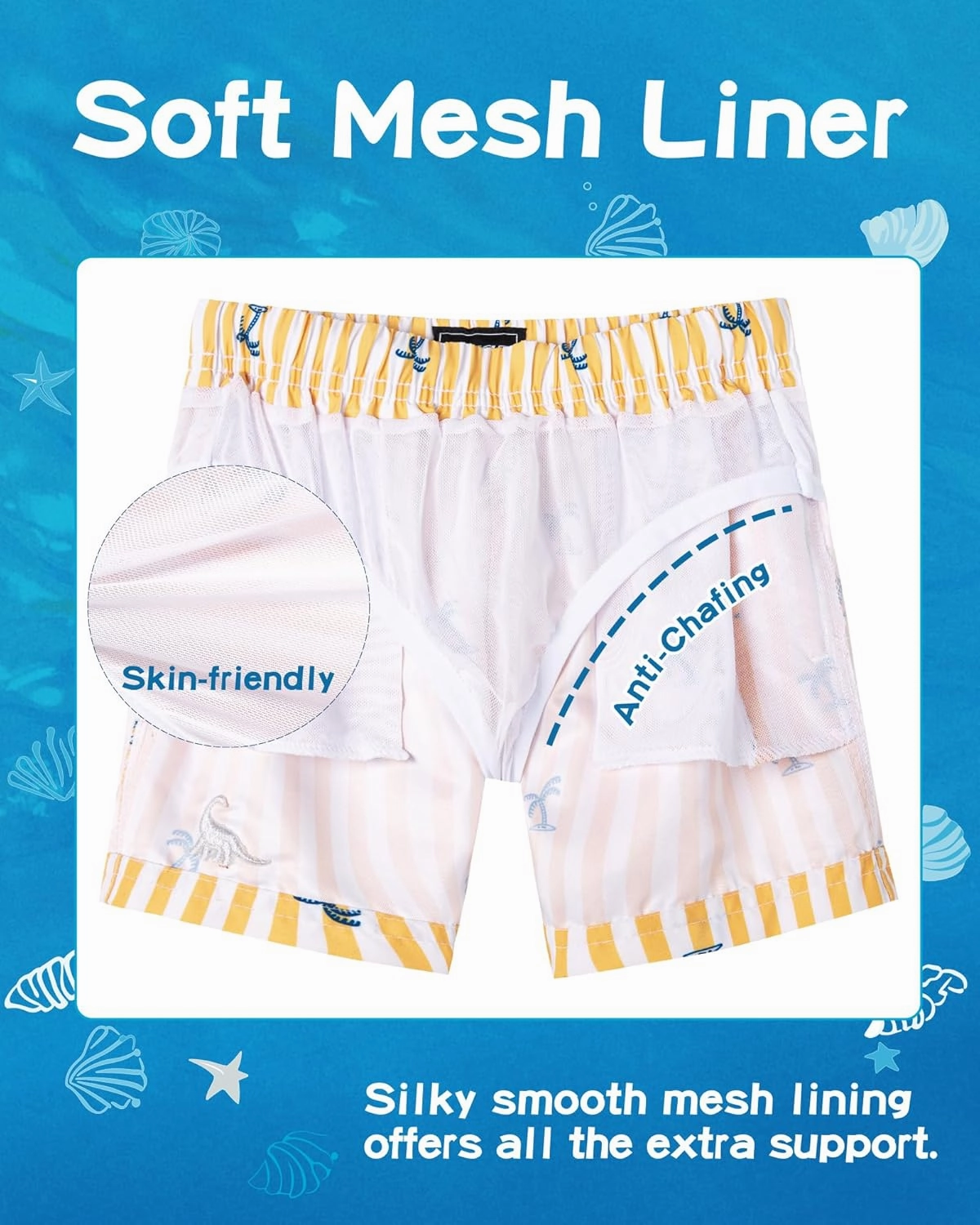 SURF CUZ Boys Swim Trunks Toddler Swim Shorts UPF 50  Bathing Suit for Boy Swimsuit Quick Dry Mesh Beach Boardshorts Swimwear