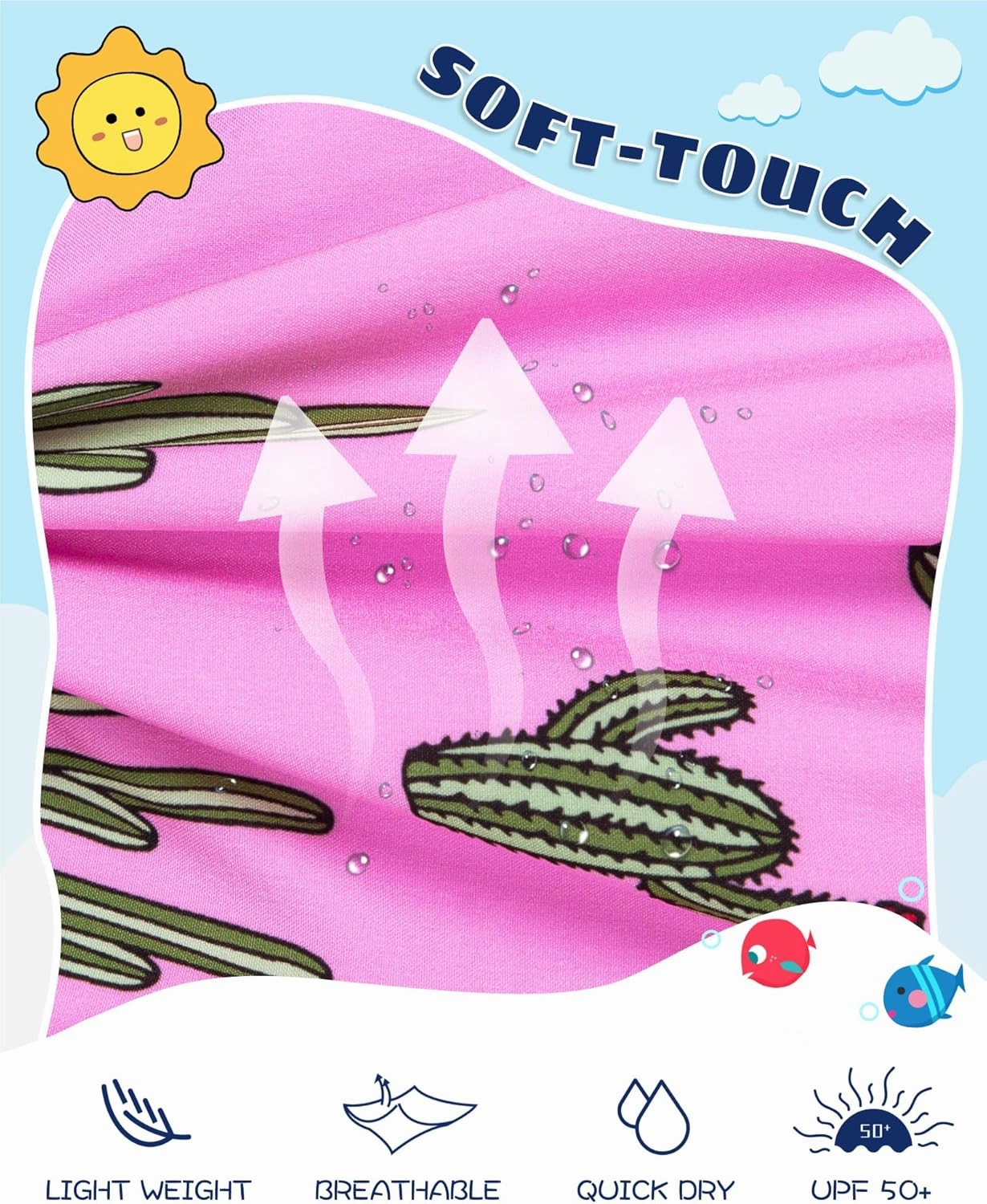 SURF CUZ Boys Swim Trunks with Boxer Brief Liner Toddler Boy Stretch Swimsuit Shorts Quick Dry Swimming Trunks Bathing Suit
