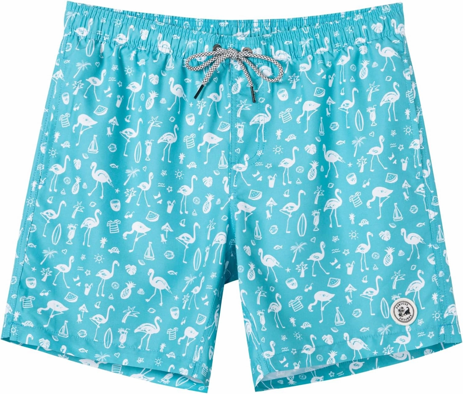 SURF CUZ Mens Swim Trunks 7" Swimming Trunks with Mesh Liner Quick Dry Swim Shorts for Men Swimwear Bathing Suits Pockets