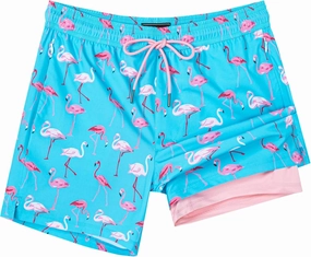 SURF CUZ Mens Swim Trunks with Compression Liner Swimming Trunks 5 Inch Bathing Suit Quick Dry Swim Shorts