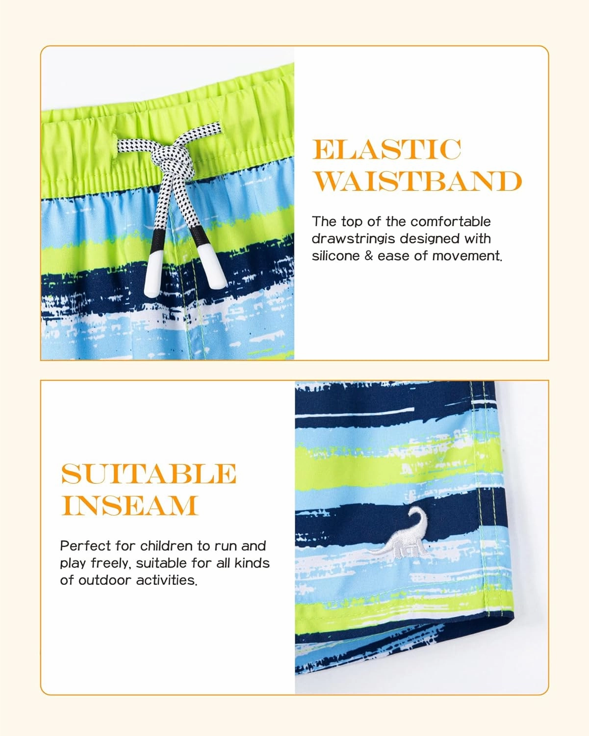 SURF CUZ Surfcuz Little Boys Swim Trunks UPF 50  Toddler Beach Shorts Swimsuit Kids Quick Dry Swimwear