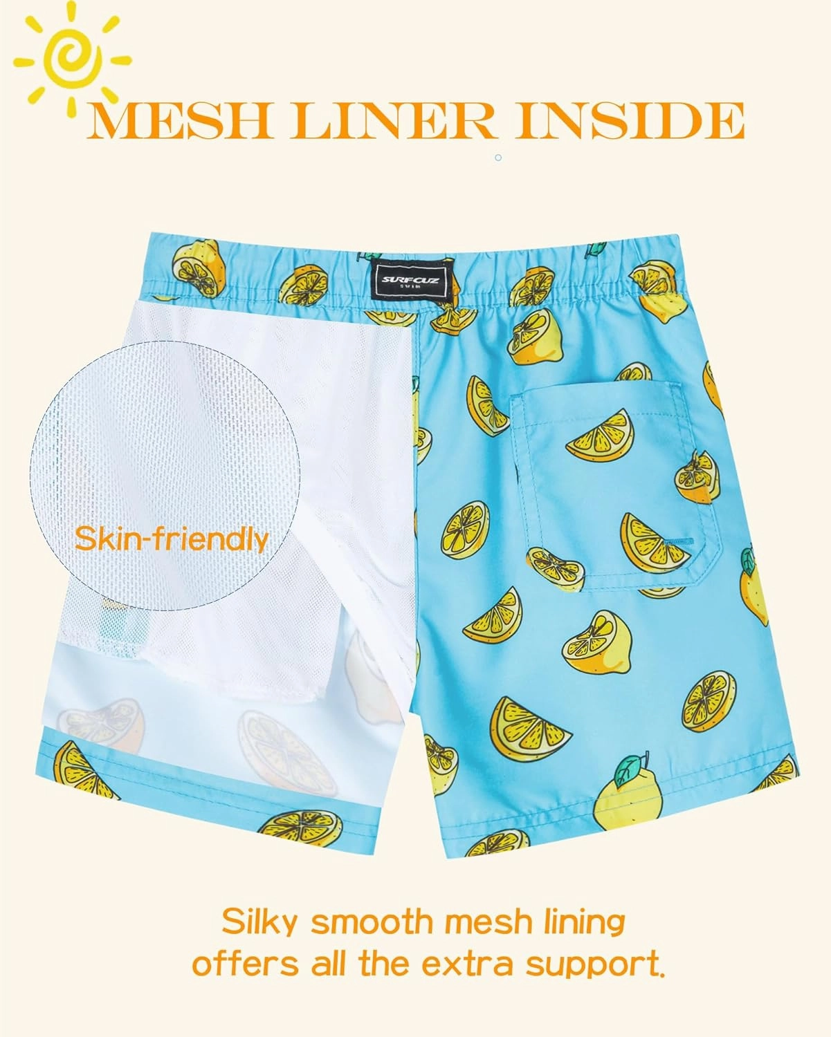 SURF CUZ Surfcuz Little Boys Swim Trunks UPF 50  Toddler Beach Shorts Swimsuit Kids Quick Dry Swimwear