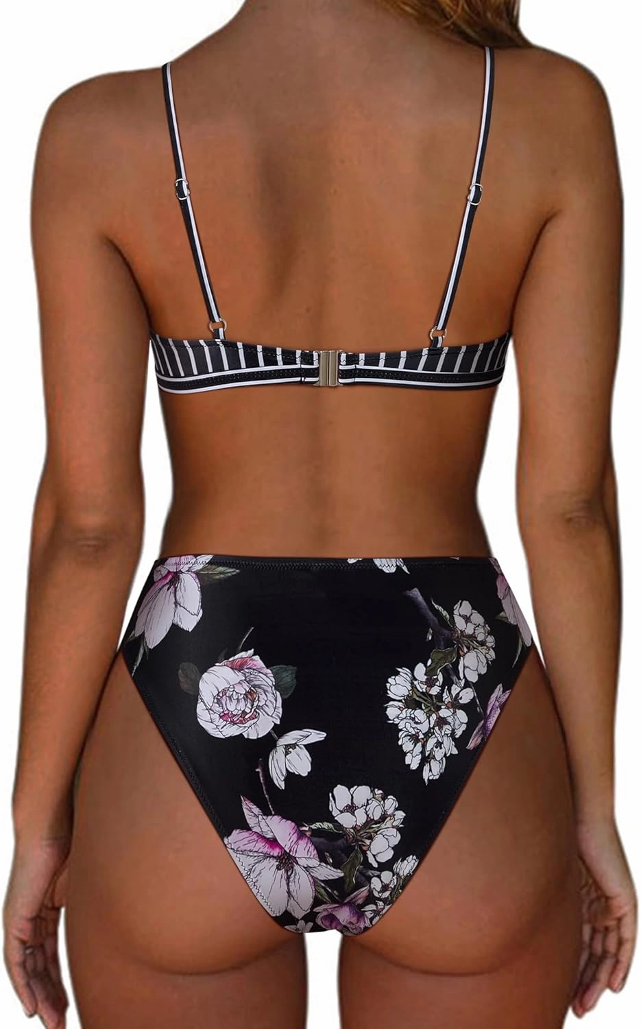 SUUKSESS Women High Waisted String Bikini Sets Sexy Two Piece Cutout Swimsuits
