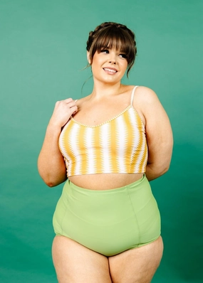 Sweet Pea Green | Extended High-Waisted Bottoms