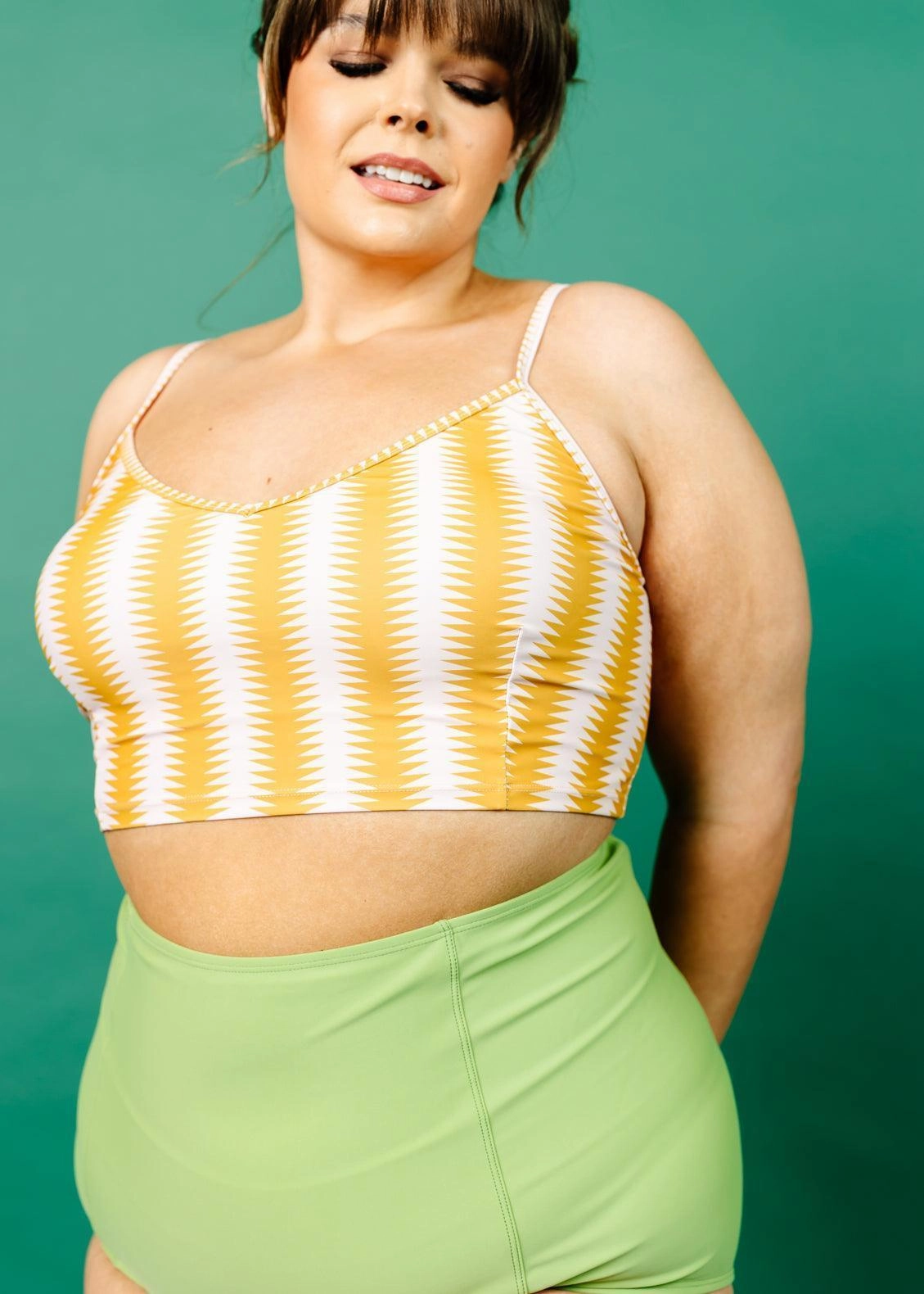 Sweet Pea Green | Extended High-Waisted Bottoms