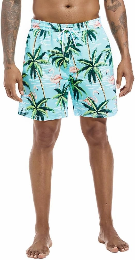 Swim Trunks Mens 7 inch Quick Dry Swim Shorts with Mesh Liner for Men's Beach Shorts
