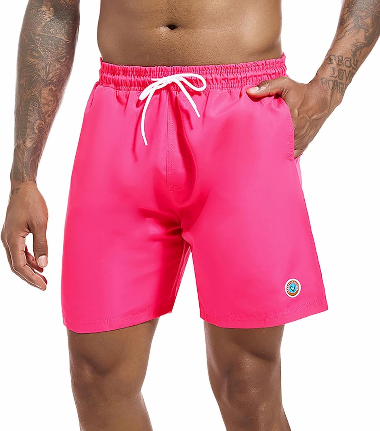 Swim Trunks Mens 7 inch Quick Dry Swim Shorts with Mesh Liner for Men's Beach Shorts
