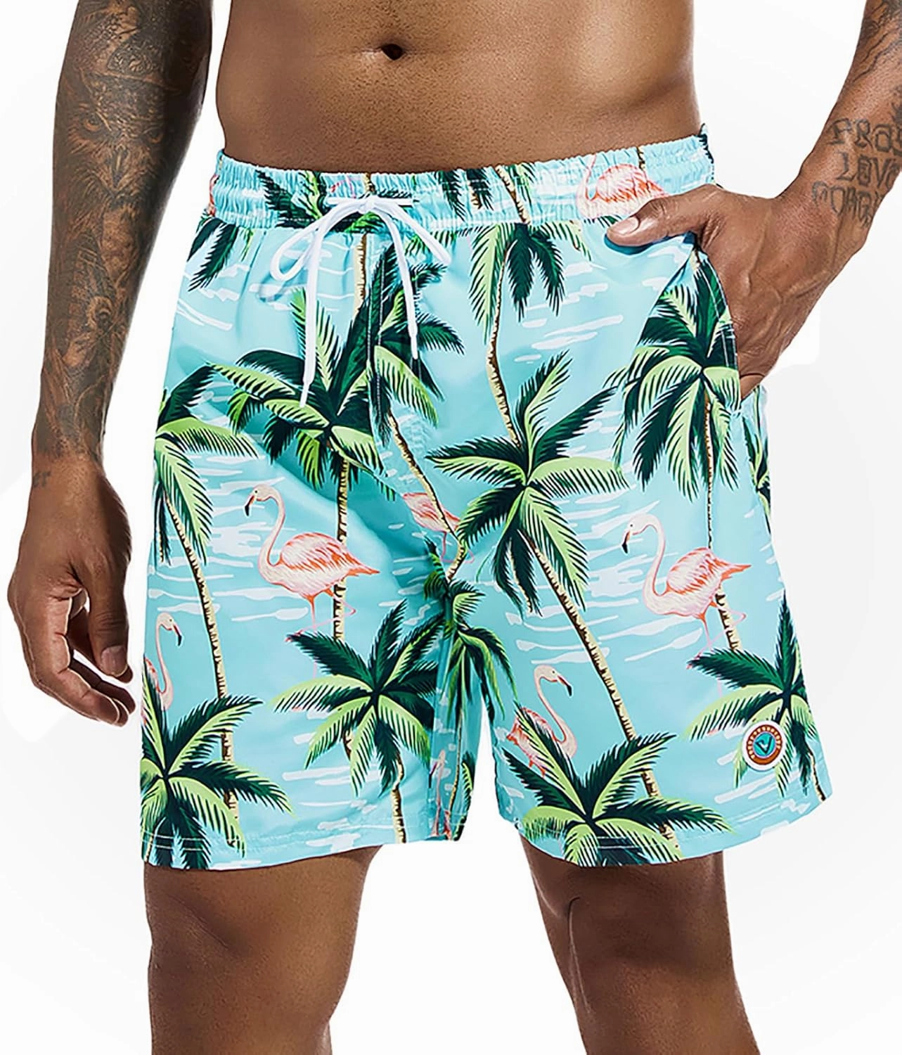 Swim Trunks Mens 7 inch Quick Dry Swim Shorts with Mesh Liner for Men's Beach Shorts