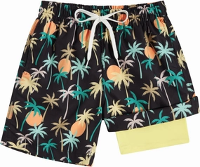 swimsobo Boys Swim Trunks for 5-16 Years Compression Liner Swimsuit Shorts Swimwear Boxer Bathing Suit
