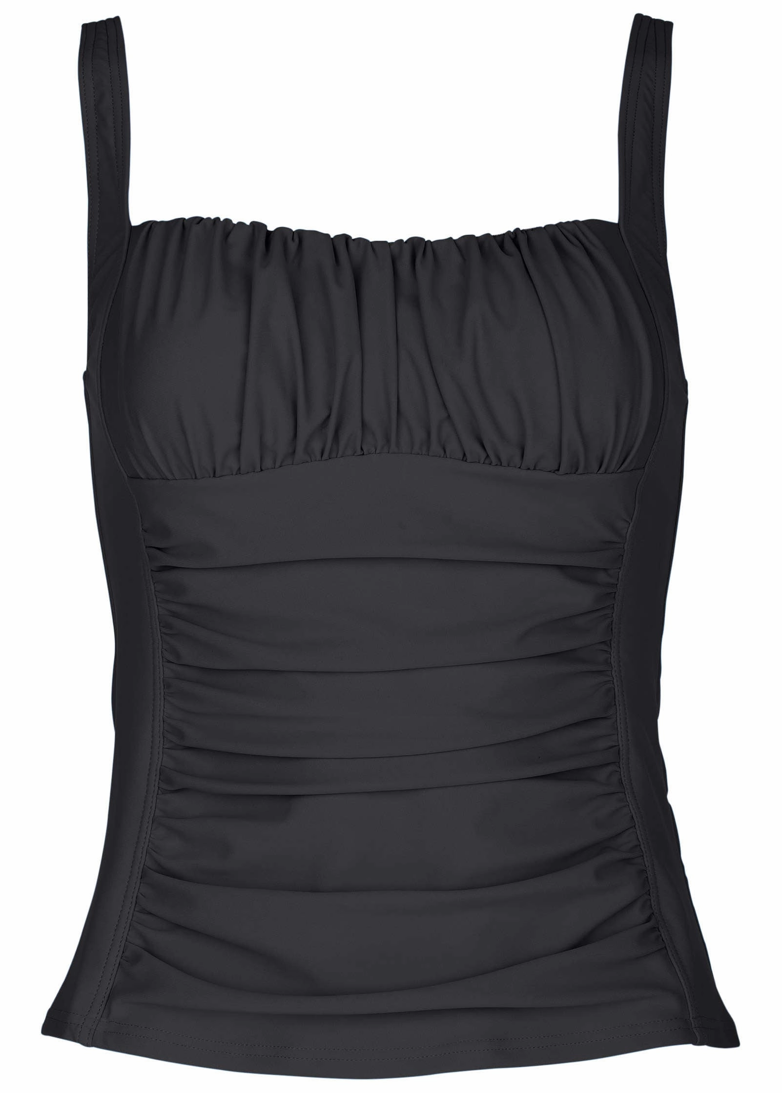Sydney Ruched Tankini - Black