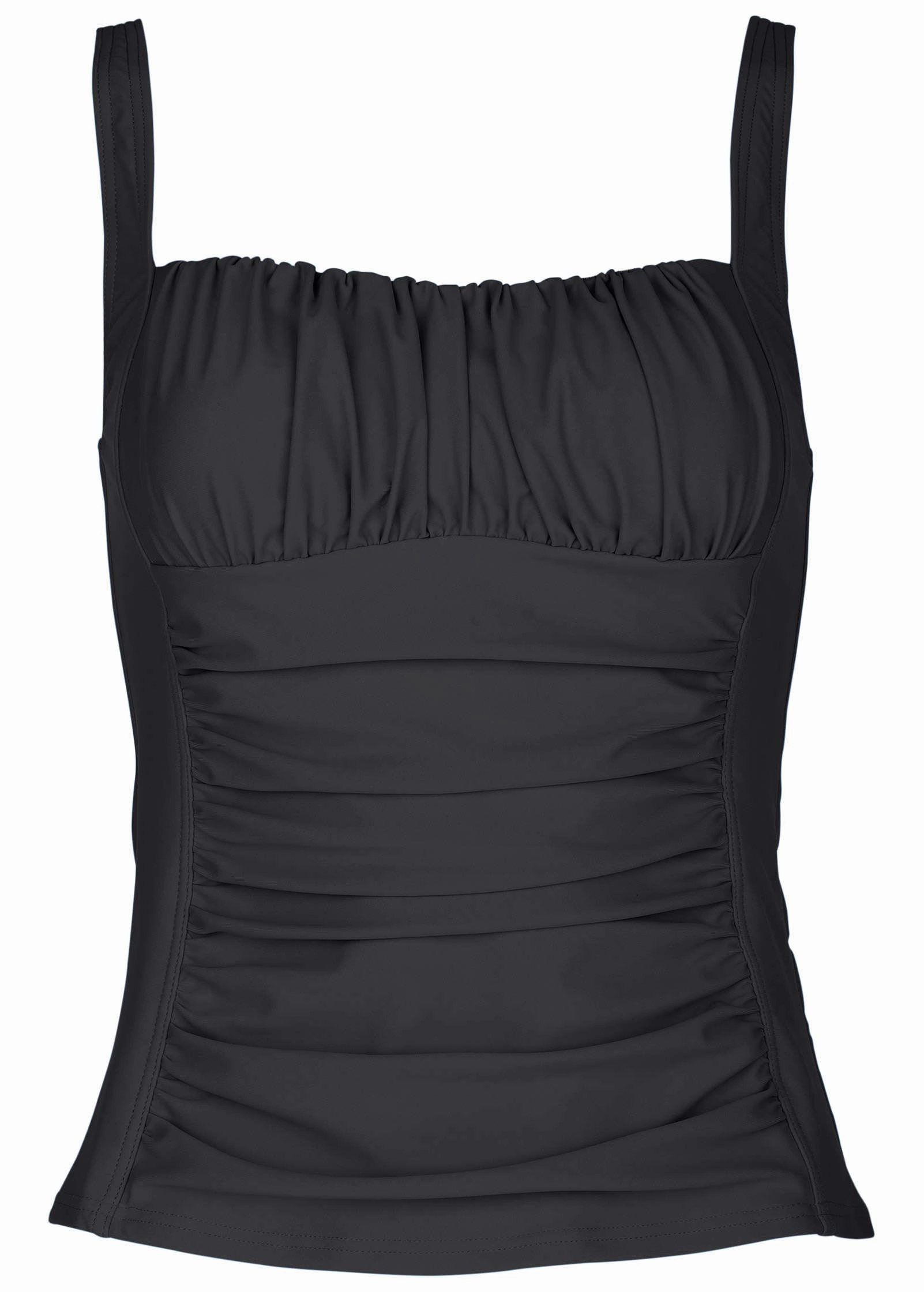 Sydney Ruched Tankini - Black